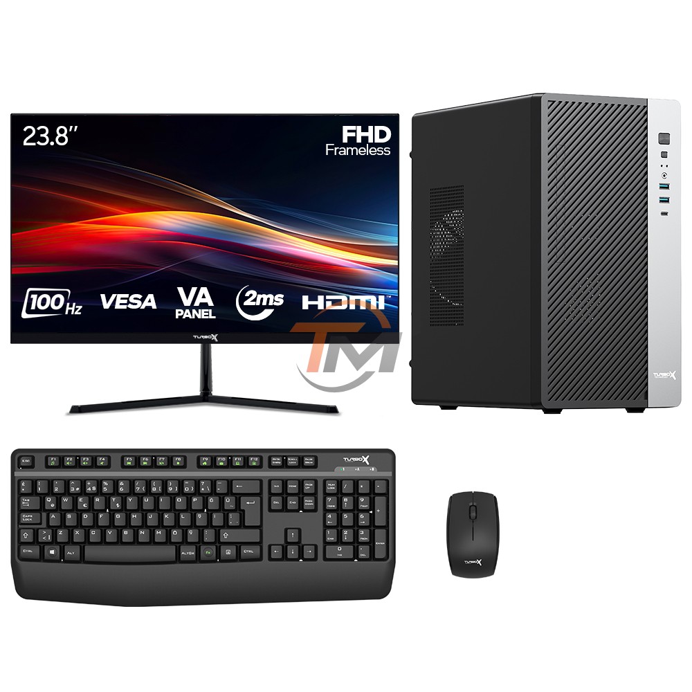 Turbox Tx9194 Intel Core i7 9700 8GB Ram 256GB SSD 23.8 inç FHD Monitör Masaüstü Ofis Oem Paket
