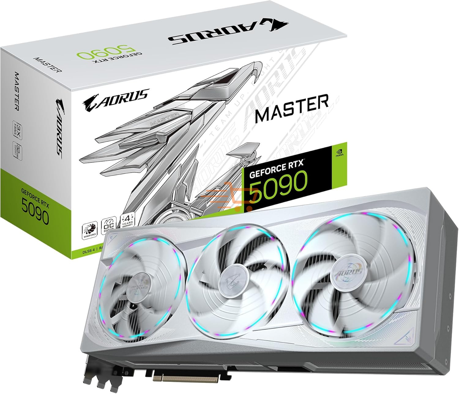 GIGABYTE VGA NVIDIA 32GB GDDR7 RTX5090 AORUS MASTER ICE GV-N5090AORUSM ICE-32GD 512BIT/3XDP/1XHDMI/3XFAN
